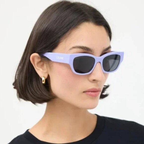 NEW CELINE WOMEN SQUARE SUNGLASSES CELINE CL40197U 78A LILAC GREY EYEWEAR